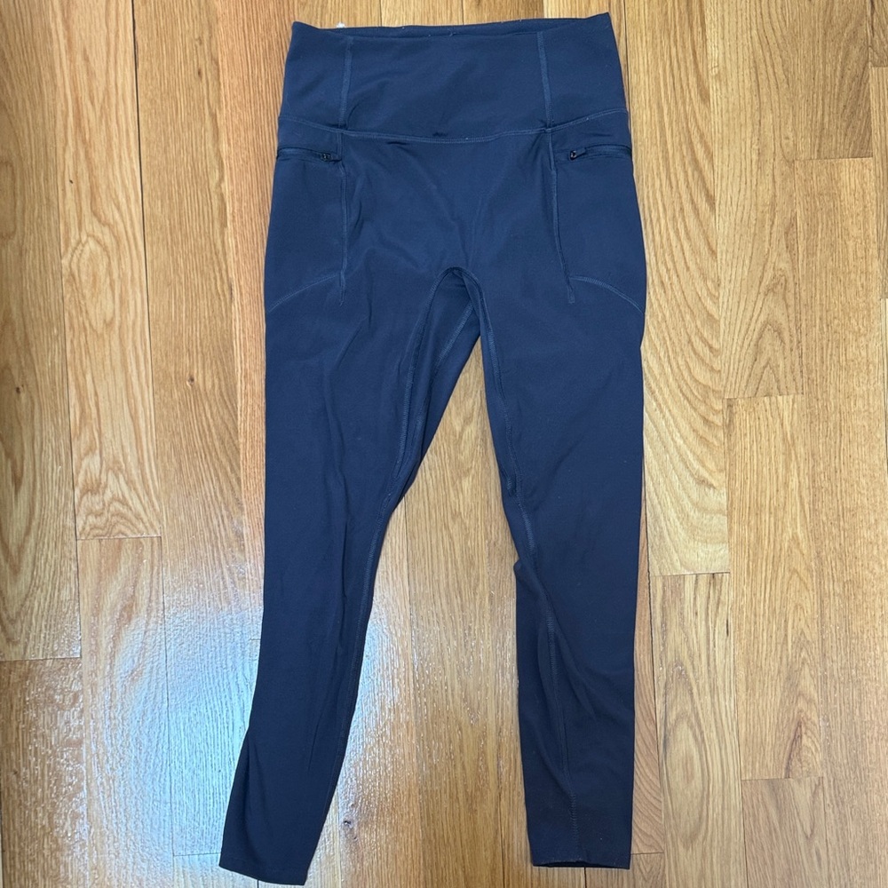 Sleek Slate Blue High-Waisted Leggings
